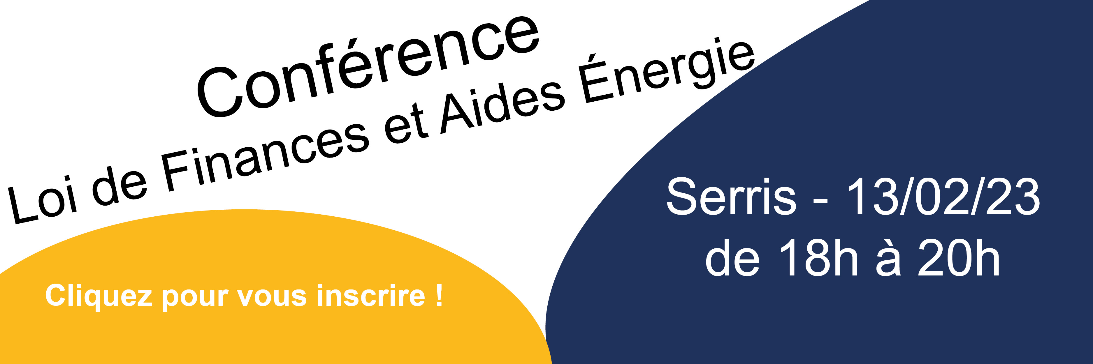 Conférence - Loi de Finances et Aides Énergie